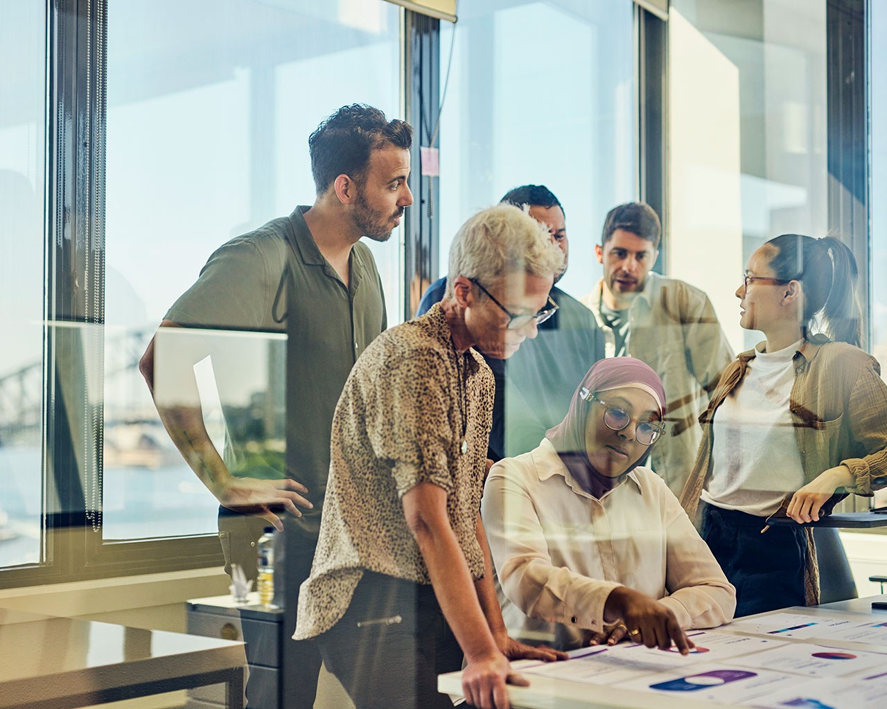 OWI home page office scene
